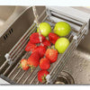 Telescopic Sink Drain Basket Stainless Steel Dish Water Filter Rack For Kitchen
