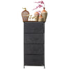 Fabric Chest of Drawers Cabinet Storage Unit Bedside Table w/ 4 Drawers