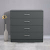 Chest Of Drawers Bedside Table Cabinet Metal Handles Bedroom Furniture Grey