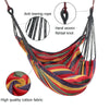 Portable Hanging Hammock Chair Swing Seat w/ Pillow Rope Garden Yard In/Outdoor