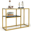 3-Tier Metal Console Table Hallway Storage Display Table Sofa Side Table Home
