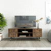 Retro TV Unit Stand TV Cabinet Industrial Style Metal Feet w/ 2 Storage Cube MDF