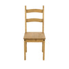Pair of Dining Chairs Solid Pine Waxed Wooden Dining Room Furniture