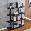 Tier Ladder Shelf Bookcase Wood Storage Rack Home Office Book Holder Shelves NEW