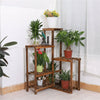 Upright Easily 6Tier little Corner Plant Stand Shelf Wood Flower Heavy Pots Rack