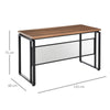 Modern Wooden Computer Desk Study Standing Writing Table Metal Frame