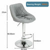 2X Bar Stools Leather Swivel Gas Lift Breakfast Bar Rest Chairs Kitchen Grey