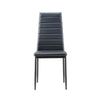 2-6PCS Faux Leather Dining Room Chair Modern High Back Metal Legs Table Chairs