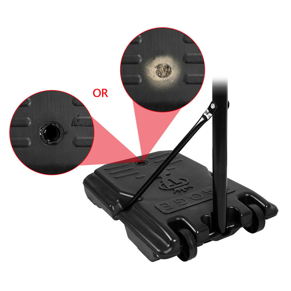 Free Standing Basketball Hoop Net Backboard Stand Set Adjustable Portable Wheels