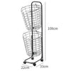 Laundry Hamper Cart Laundry 2/3 Basket Sorter Cart Trolley Hamper Bin Metal Wire