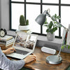 Industrial Computer Desk Large Vintage Workstation Rustic Metal Writing Table