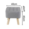 Large Square Pouffe Padded Footstool Sofa Armchair Footrest Ottoman Pine Wood.
