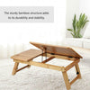 Wooden Laptop Table Stand Folding Desk Bed Computer Adjustable Height Sofa Tray