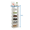 7 Tier Tall Wooden Shoe Storage Rack Hallway Flower Plant Display Shelves White
