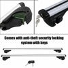 Universal Car Roof Rack Aluminium Cross Bars Adjustable 123cm Silver Upgraded