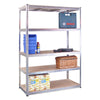 5 Tier Galvanised Metal Deep Wide Garage Shelving Racking Storage 180x120x60cm