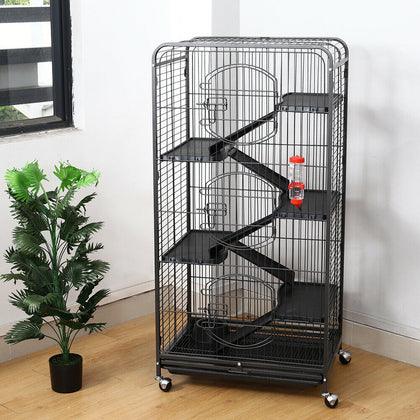 Large Metal Tall Rat Ferret Chinchilla Squirrel Guinea Pig Pet Cage House Wheels