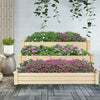 Wooden Raised Planter Bed Outdoor Garden Vegetable Flower Plainting Grow Bed Box