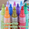 Set of 18 Colorful Paint Draw Markers Pens Water Based Acrylic Paint Medium Nib