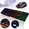 Gaming Keyboard And Mouse Set Rainbow RGB LED USB For PC Laptop Xbox One PS4 UK