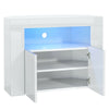 Corner TV Unit Stand Cabinet White Gloss &Matt Led Lights UK
