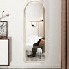 120cm Tall Full Length Wall Mirror Cloakroom Dressing Arched Metal Frame Mirror