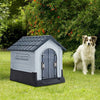 Plastic Dog Cat Kennel Pet House Weatherproof Animal Shelter+WindShield/skylight