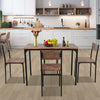 3/4 Piece Dining Table Chair Set Kitchen Wooden Compact Metal Frame 2 or 4 Seat