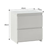 Modern Bedside Table Cabinet with 2 Drawers Nightstand Bedroom White Black NEW