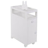 Bathroom Slim Floor Cabinet Narrow Wooden Storage Cupboard Toilet With Drawers