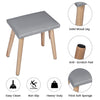 Modern Dressing Table 2 Drawers Makeup Desk Dresser LED Lighted Mirror Stool Set