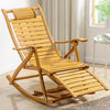 Rocking Chair Bamboo Living Room In & Outdoor Relaxing Seat w/ Massager Footrest