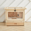 Wooden Hamster Cage Open Top Play House 2 Tier Mice Rodent Small Animals Hutch
