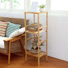 4-Tier Bamboo Bathroom Shelf Adjustable Tower Free Standing Rack Laundry Kitchen