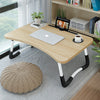 Folding Laptop Bed Tray Table Portable Lap Desk Notebook Breakfast Cup Slot UK