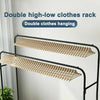 Heavy Metal Double Clothes Rail Hanging Rack Garment Display Stand Storage Shelf