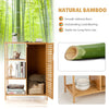 3 Tier Bamboo Bathroom Storage Cabinet Kitchen Cupboard Display Rack W/Sideboard