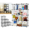 6/8/12 Cube Storage Shelf Rack DIY Wire Grid Bookcase Cabinet Organiser Display
