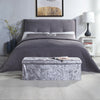 Ottoman Storage Box Large Folding Seat Bedroom Living Room Grey Black Beige