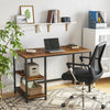 Computer Desk Writing Study Workstation 2-Tier Storage Wooden Home Office LWD47X
