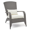 Rattan Single Armchair Sofa High Back Chair Upholstered Couch Lounge Grey