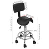 Salon Saddle Stool Swivel Hairdress Beauty Chair Hydraulic Lift Adjustable Seat