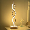 Spiral Bedside Table Lamp for Bedroom Nightstand Decoration Lighting Warm White