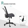 Vinsetto Mid Back Office Swivel Chair Mesh Fabric Computer Study Armless, Grey
