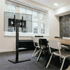 Swivel Floor TV Stand Mount With DVD Player Shelf Cantilever Bracket Space Save