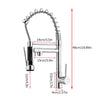 360° Swivel Pull Out Spray Taps Mixer Kitchen Sink Mixing Tap Spring Neck Chrome