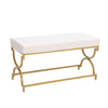 3ft Hallway Bedroom Bench Velvet Padded Metal Leg Dining Bench Home Furniture