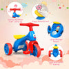 2 IN 1 Kids Tricycle 3 Wheels Toddler Trike Baby Balance Bike W/ Storage & Sound