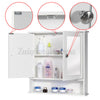 White Bathroom Wall Cabinet Storage Unit Cupboard with Mirror Wooden Shelves UK