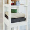 Tall Bathroom Storage Cabinet with 3 Shelves and 2 Drawers FRG126-W,UK